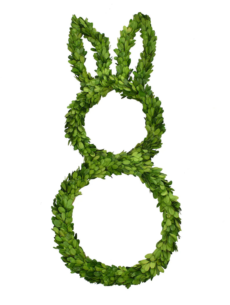 Best necklaces and pendants with adjustable chains for a customizable fit-Boxwood Bunny Wreath