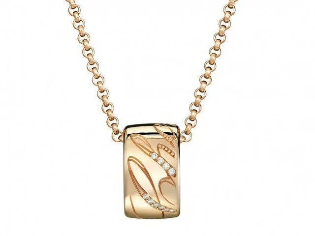 Elegant necklaces and pendants with gold chains for a chic, timeless appearance-Chopard Chopardissimo 18K Rose Gold & Diamond Pendant with Chain