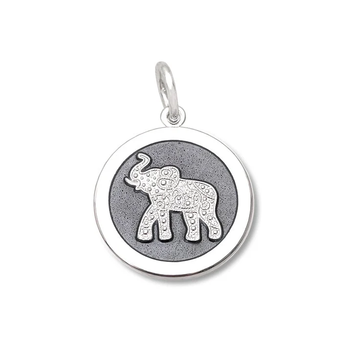 Personalized necklaces and pendants with initials for a customized and meaningful gift-Elephant Pewter