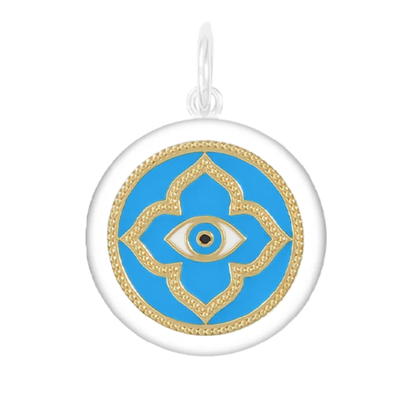 Best necklaces and pendants with silver chains for a sleek, timeless look-Evil Eye Gold Turquoise