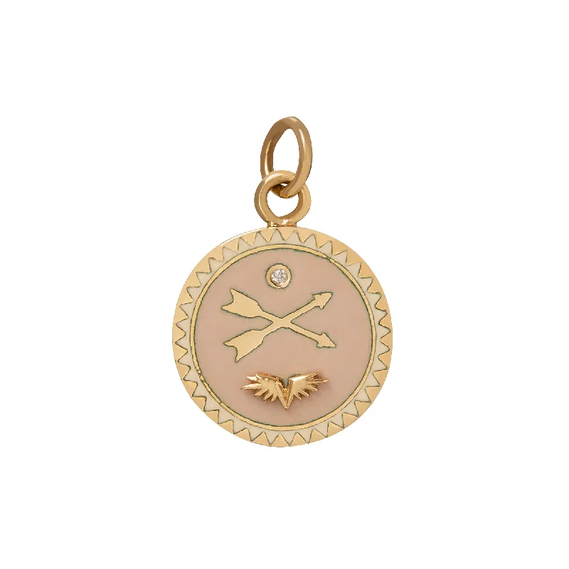 Stunning necklaces and pendants with aquamarine stones for a serene effect-Passion Petite Medallion