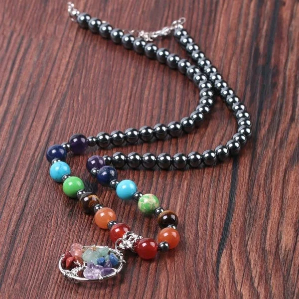 Best necklaces and pendants with intertwined designs for a symbol of unity-Grounded Protector Hematite Necklace