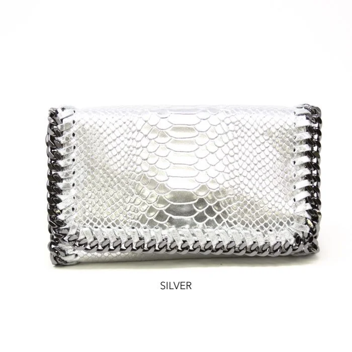 Best necklaces and pendants with cubic zirconia for a budget-friendly dazzling effect-Leather Snake Crossbody - Silver