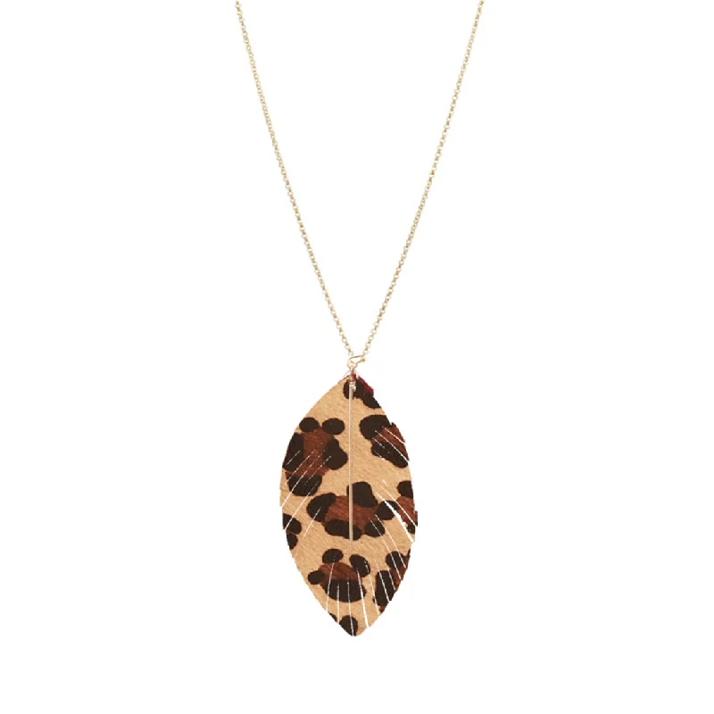 Necklaces and pendants with enamel accents for a colorful, eye-catching appearance-Leopard Heather Necklace