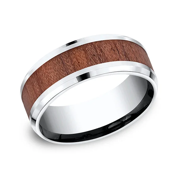 Best necklaces and pendants with matching rings for a coordinated jewelry set-Cobalt and Rosewood Comfort-Fit Design Wedding Band