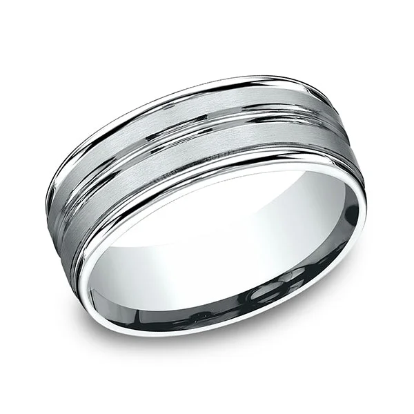 Layered necklaces and pendants for a trendy and fashionable stacked look-Comfort-Fit Design Wedding Band