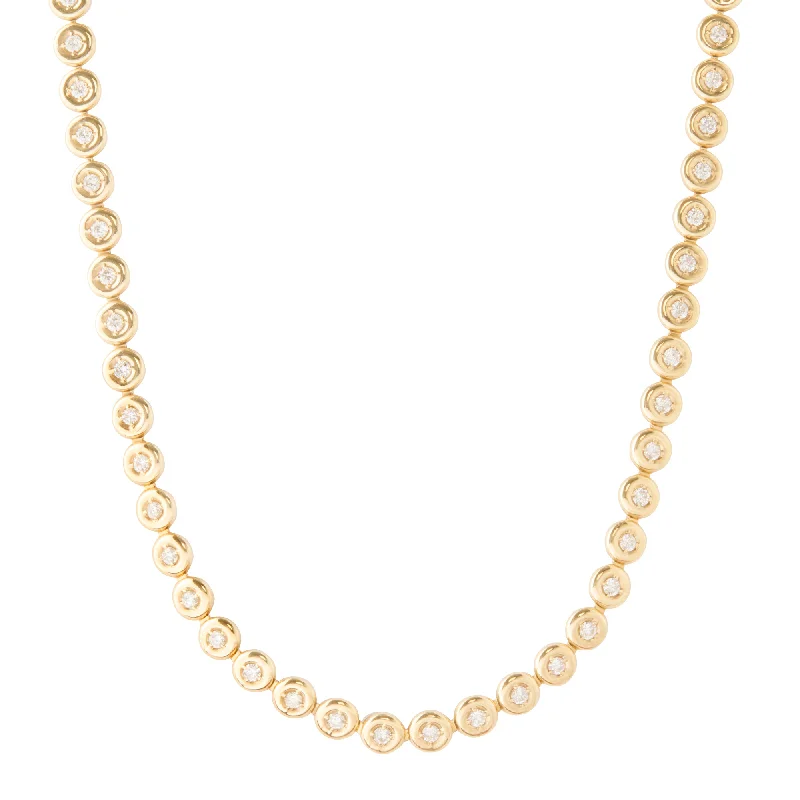 Elegant necklaces and pendants with diamond accents for added sparkle-Orb Tennis Necklace