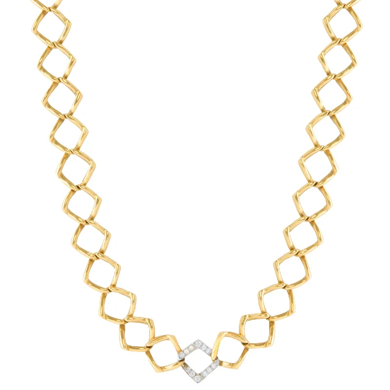 Best necklaces and pendants with vintage coin pendants for a unique accessory-Paloma Picasso Tiffany Necklace - Diamond Link