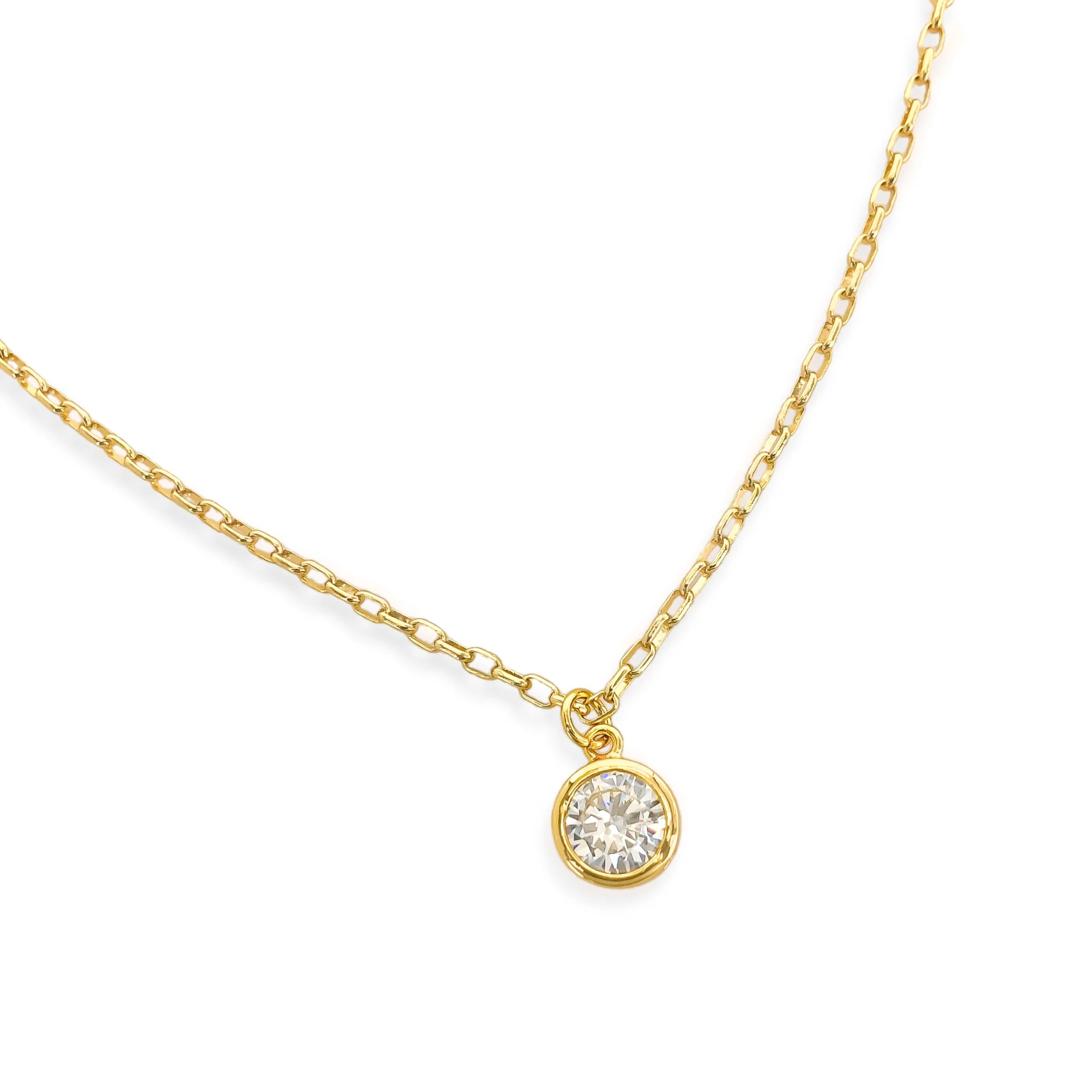 Necklaces and pendants with star-shaped designs for a whimsical, celestial touch-Paperclip Cz Circle Necklace