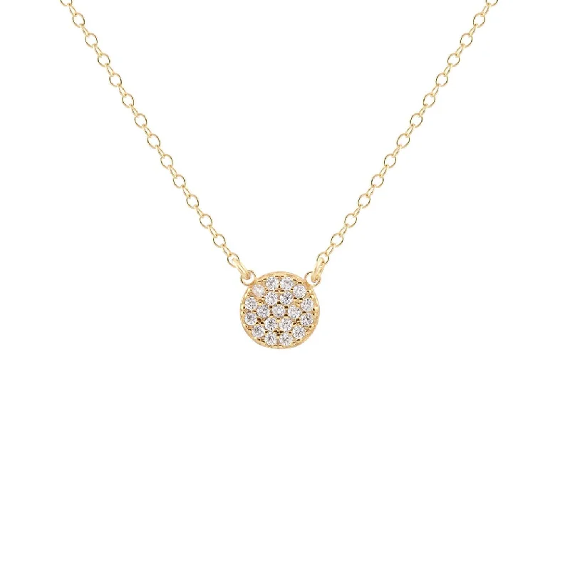 Necklaces and pendants with infinity love symbols for an eternal, romantic gesture-Round Pave Necklace