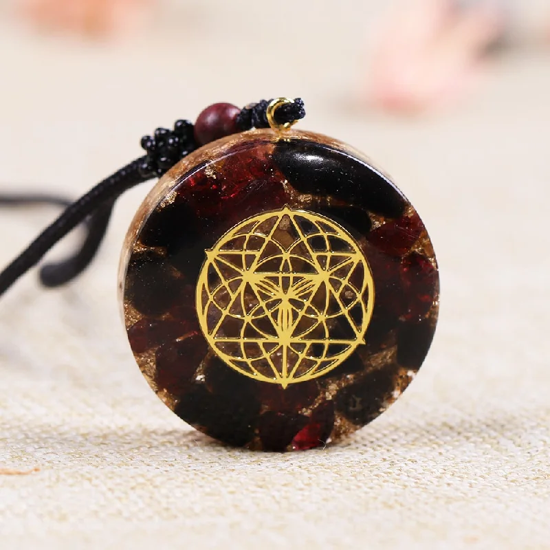 Necklaces and pendants with lock and key designs for a symbolic gesture-Seed Of Creation Orgonite Necklace