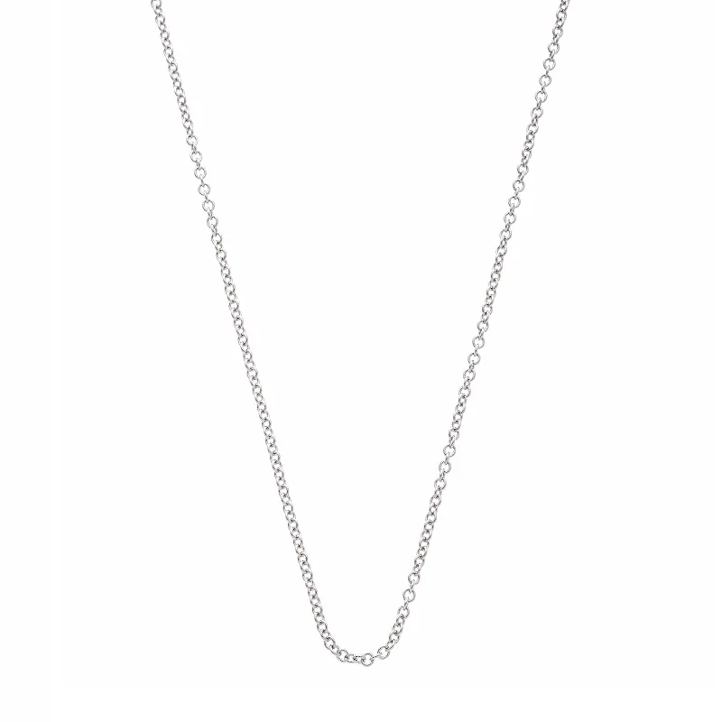 Necklaces and pendants with geometric pendants for a clean, contemporary design-Oval Link Chain - White Gold