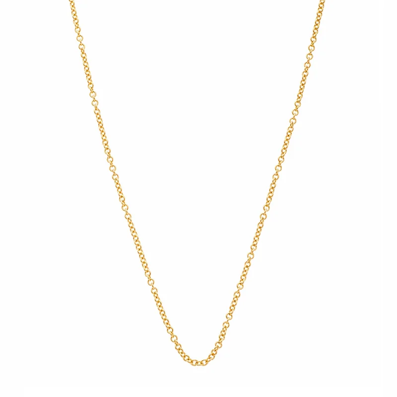 Necklaces and pendants with engraved messages for a deeply personal, sentimental gift-Oval Link Chain - Yellow Gold