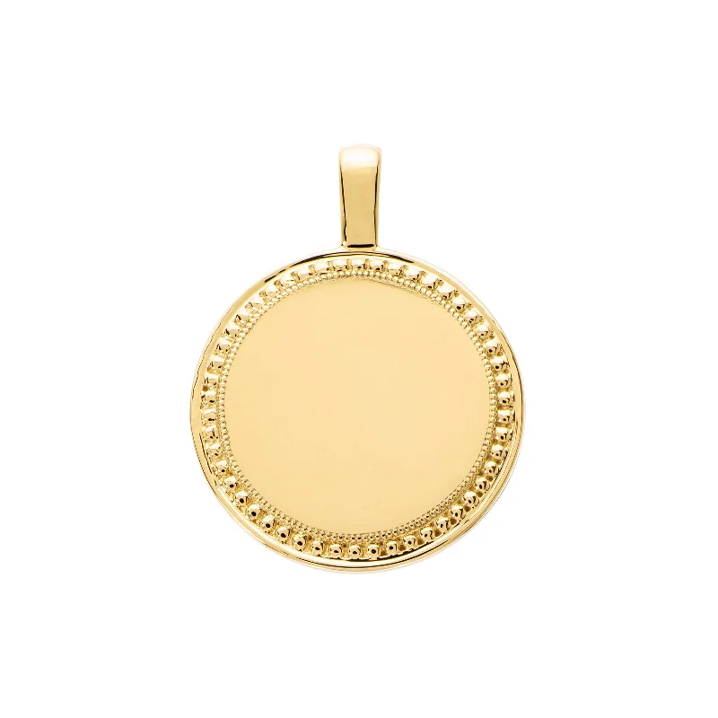 Best necklaces and pendants with crystal accents for a sparkling and elegant style-P.S. Large Round Charm - Yellow Gold