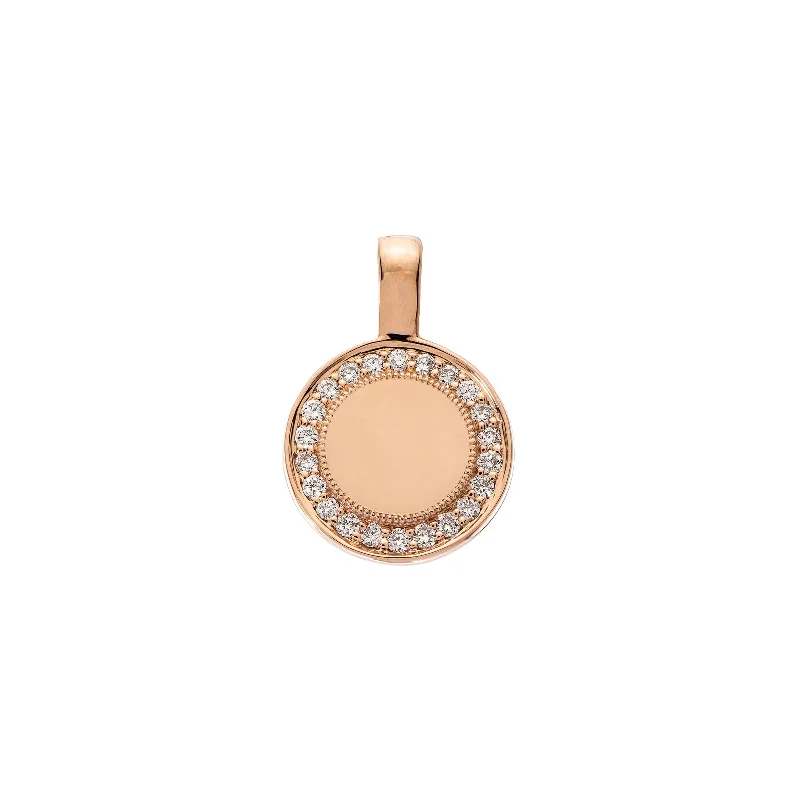 Best necklaces and pendants with zodiac signs for a celestial, astrology-inspired vibe-P.S. Small Round Diamond Charm - Rose Gold