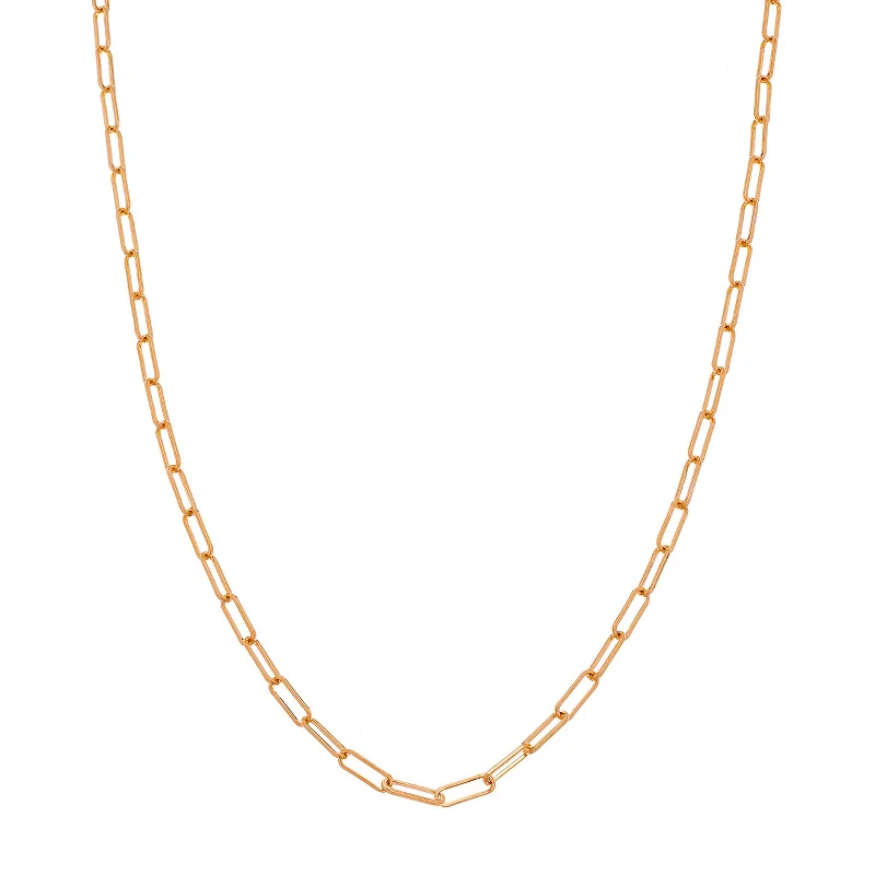 Beautiful necklaces and pendants with natural stones for an earthy, organic vibe-Paper Clip Chain - Rose Gold