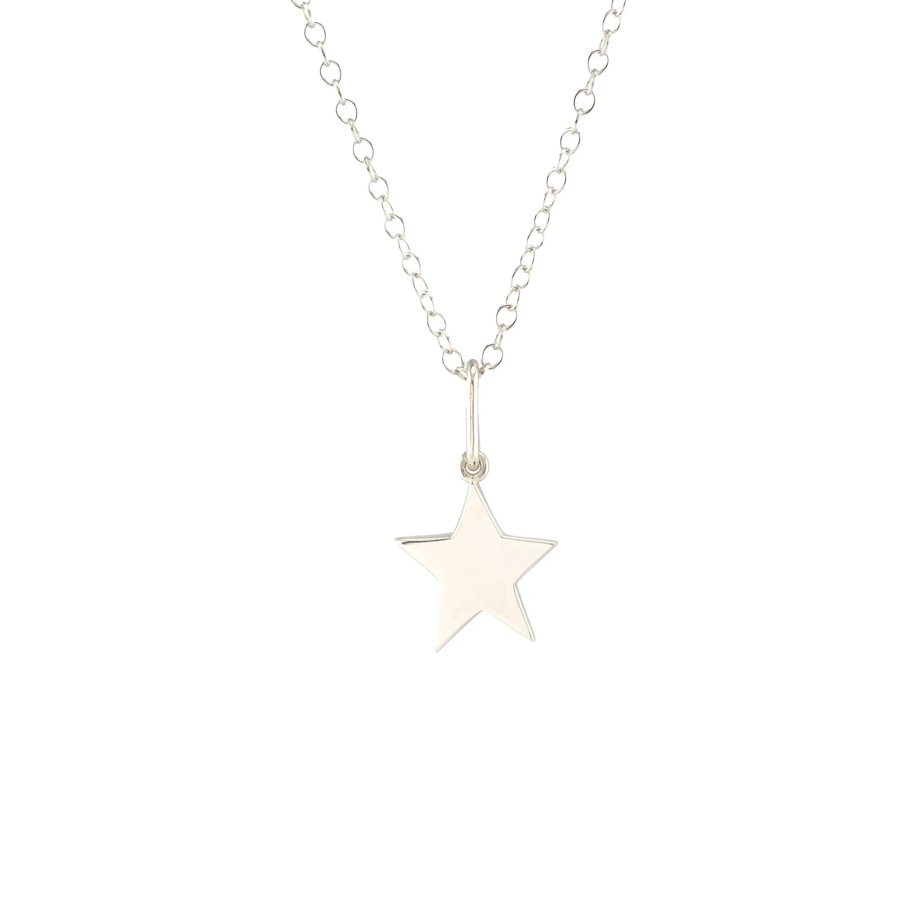 Necklaces and pendants with engraved messages for a deeply personal, sentimental gift-Star Charm Necklace