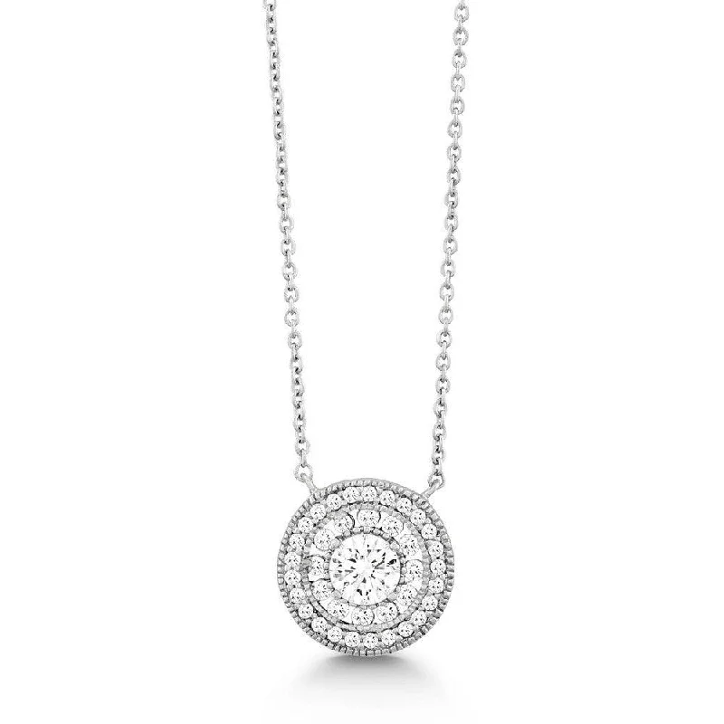 Best necklaces and pendants with oval pendants for a classic, elegant shape-Sterling Silver Round Micro Pave Necklace