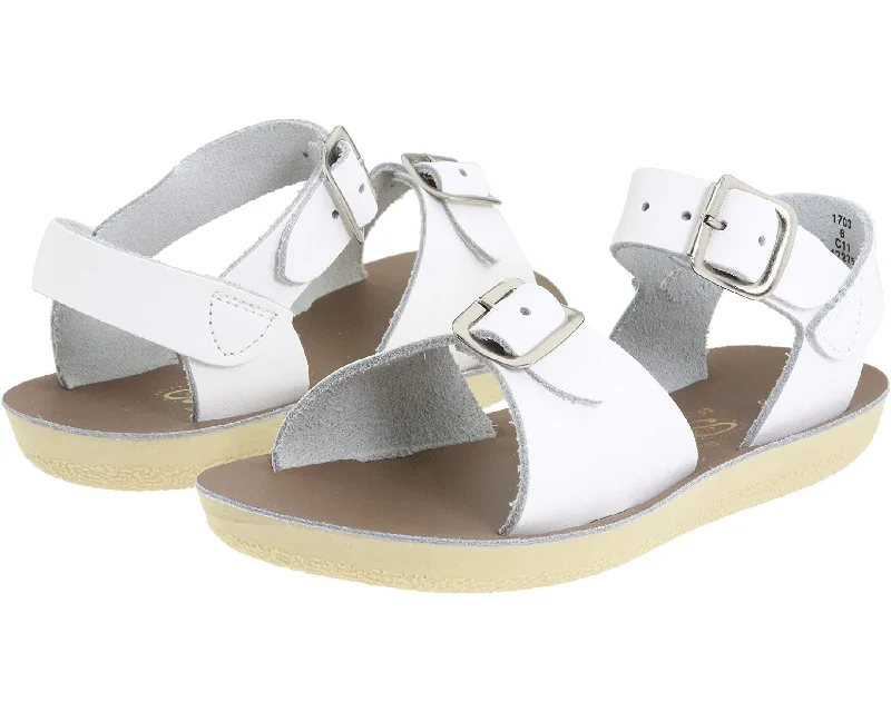 Best necklaces and pendants with black diamonds for an edgy, bold statement-Surfer Infant White Sandal