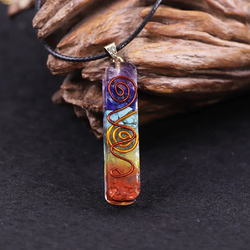 Necklaces and pendants with abstract shapes for a modern, creative appearance-Vibrant Orgonite Energy Necklace